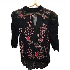 Free People Hearts Top